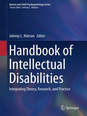 cover image of Handbook of Intellectual Disabilities